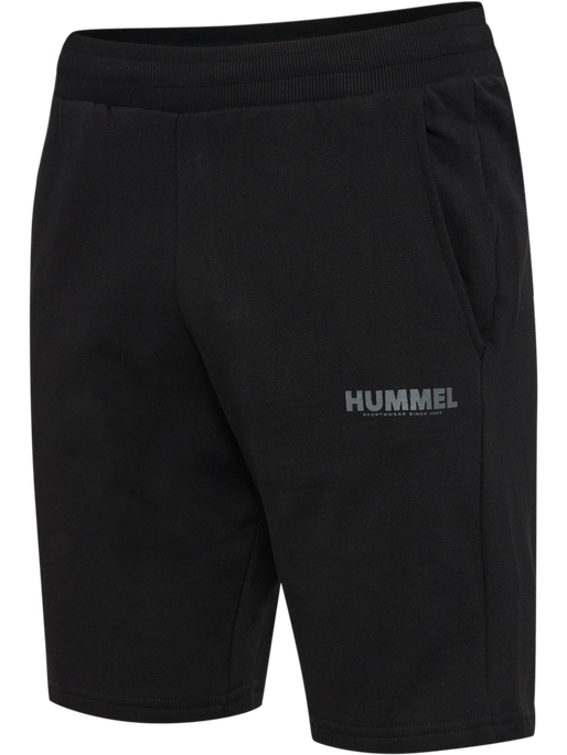hmlLEGACY HOODIE + SHORTS SET, BLACK, packshot