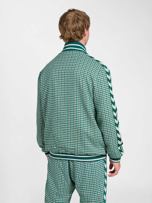 Pepita Woven Logotape Trackjacket, YELLOW/LIGHT BLUE/TEAL, model