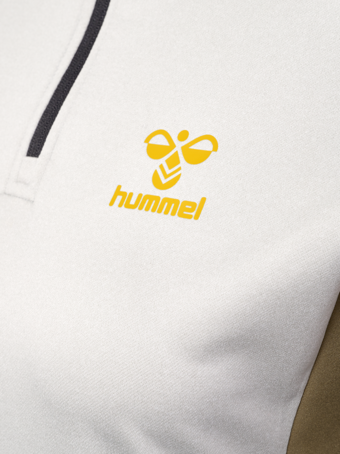 hmlSPRINT MELANGE HALF ZIP WOMAN, OYSTER MUSHROOM, packshot