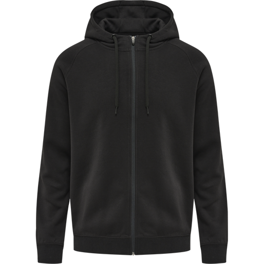 Black zip front hot sale hoodie