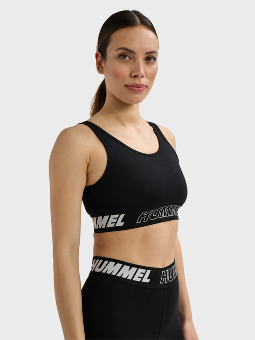 hmlTE MAJA 2-PACK COTTON SPORTS TOP, BLACK/INSIGINA BLUE, model