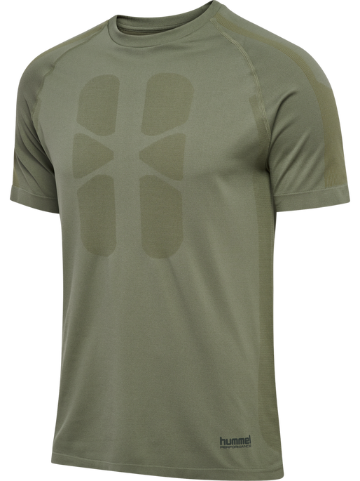 hmlHIIT SEAMLESS T-SHIRT S/S, DEEP LICHEN GREEN, packshot