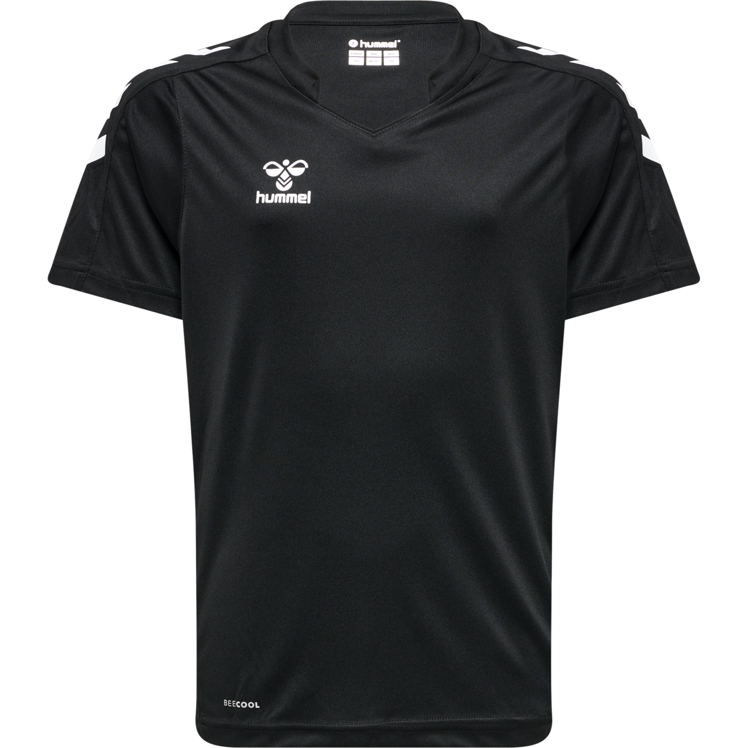 hmlCORE XK POLY JERSEY S/S KIDS, BLACK, packshot