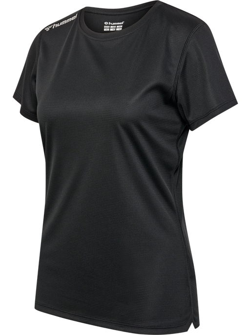 hmlRUN JERSEY S/S WOMAN, BLACK, packshot