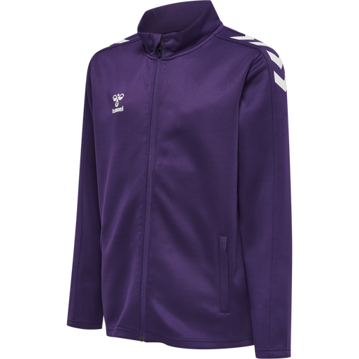 hmlCORE XK POLY ZIP SWEAT KIDS, ACAI/WHITE, packshot