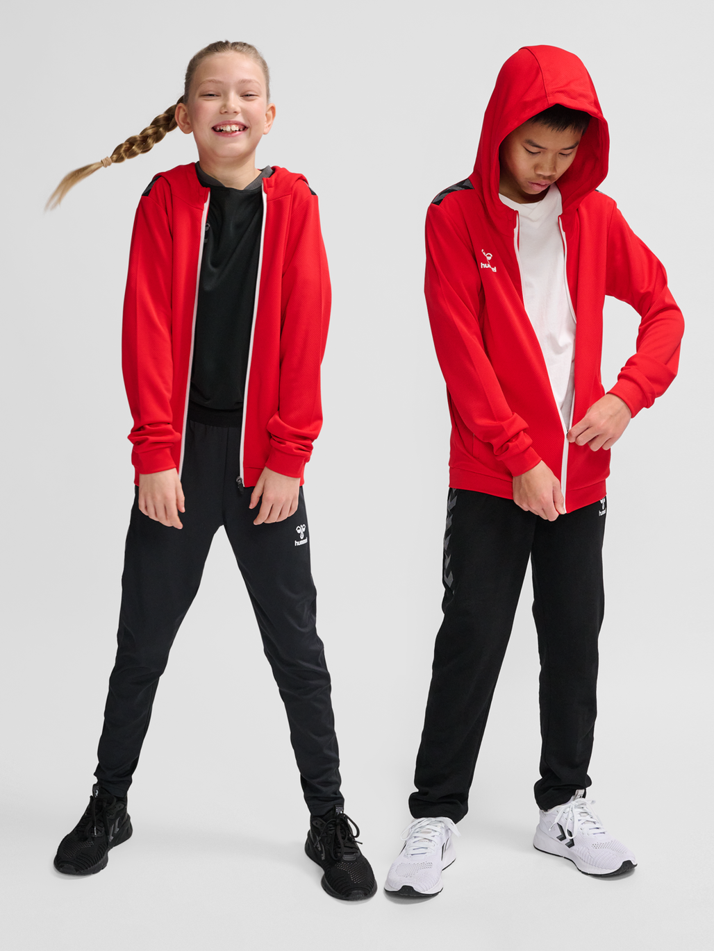 hummel AUTHENTIC PL ZIP HOODIE KIDS TRUE RED hummel