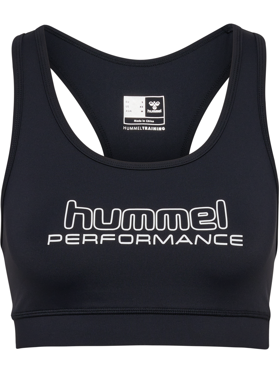 hmlTE FUNDAMENTAL SPORTS BRA, BLACK/WHITE, packshot