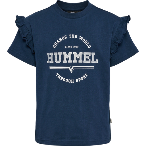 hmlVIOLET T-SHIRT S/S, DRESS BLUES, packshot