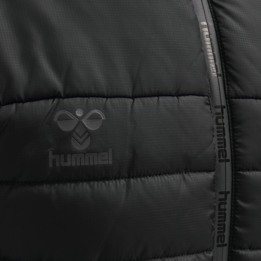 hmlNORTH QUILTED HOOD JACKET, BLACK/ASPHALT hmlNORTH QUILTED HOOD JACKET, BLACK/ASPHALT, packshot