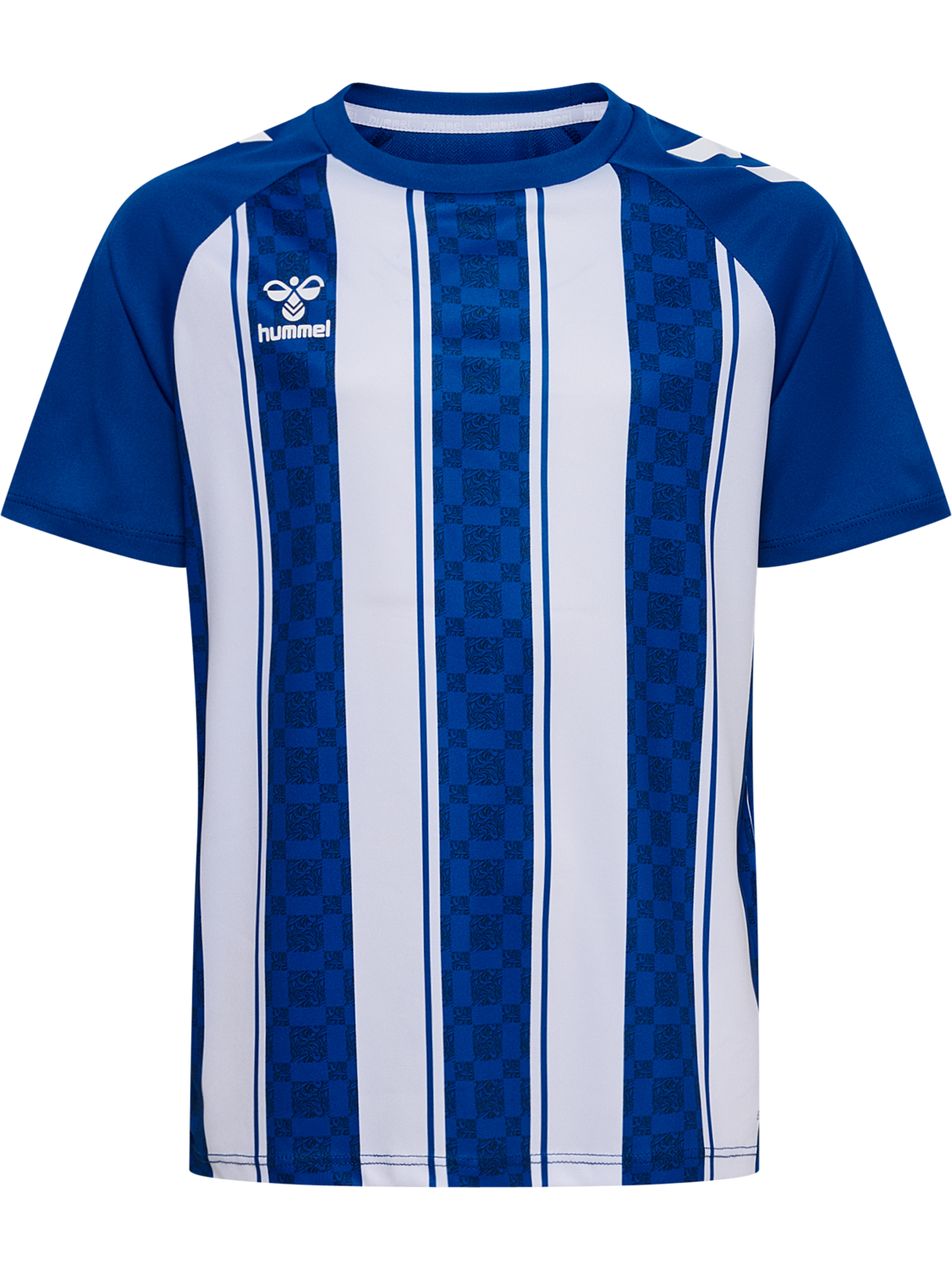 hmlMATCH STRIPED JERSEY S/S KIDS, TRUE BLUE/WHITE, packshot