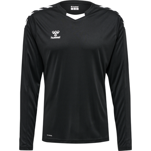 hmlCORE XK POLY JERSEY L/S, BLACK hmlCORE XK POLY JERSEY L/S, BLACK, packshot