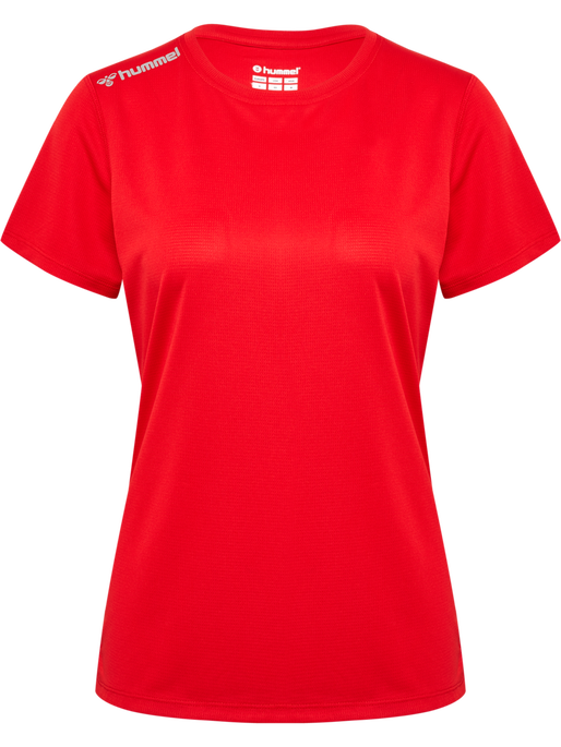 hmlRUN JERSEY S/S WOMAN, TANGO RED, packshot