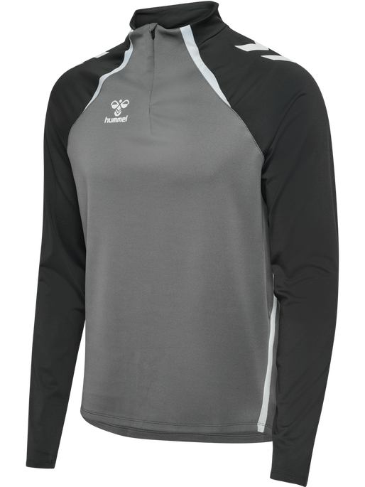 hmlLEAD 2.0 HALF ZIP, STEEL GRAY/ASPHALT, packshot