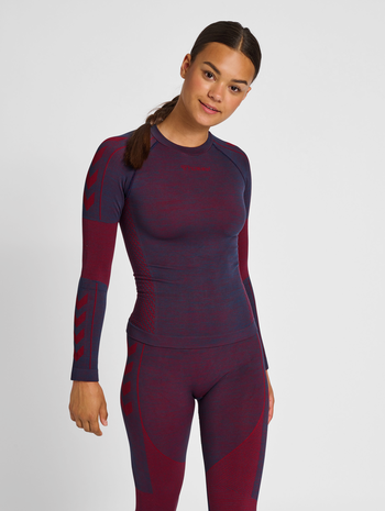 hmlMT ALY SEAMLESS T-SHIRT L/S, INSIGNIA BLUE, model