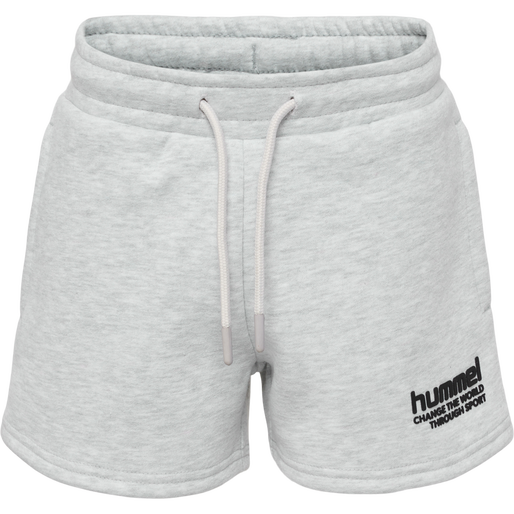 hmlPURE SHORTS, ULTRA LIGHT GREY MELANGE, packshot