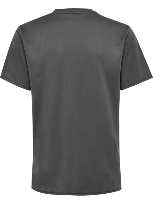 hmlESSENTIAL JERSEY S/S KIDS, STEEL GRAY, packshot