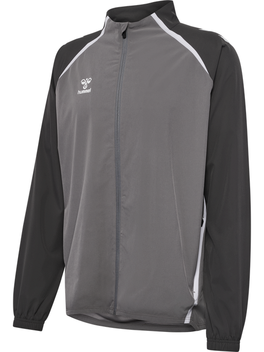hmlLEAD 2.0 WOVEN JACKET, STEEL GRAY/ASPHALT, packshot
