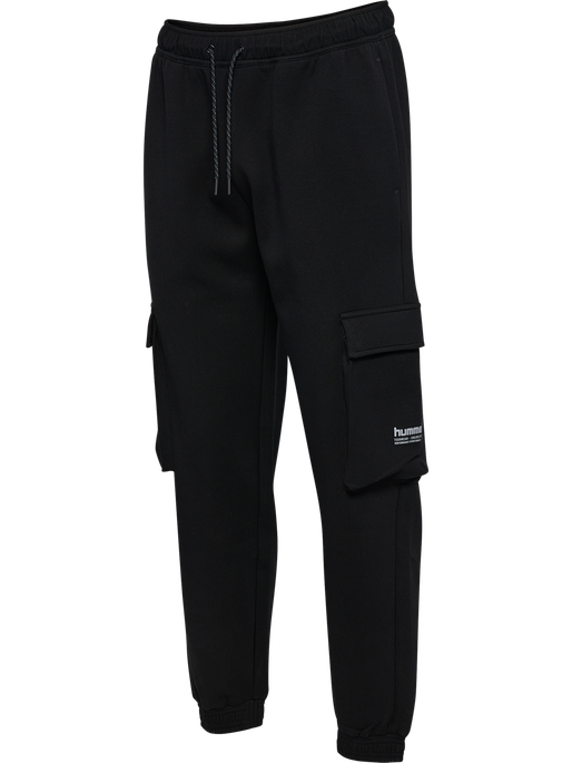 hmlTECH FLEECE LOOSE CARGO PANTS, BLACK hmlTECH FLEECE LOOSE CARGO PANTS, BLACK, packshot