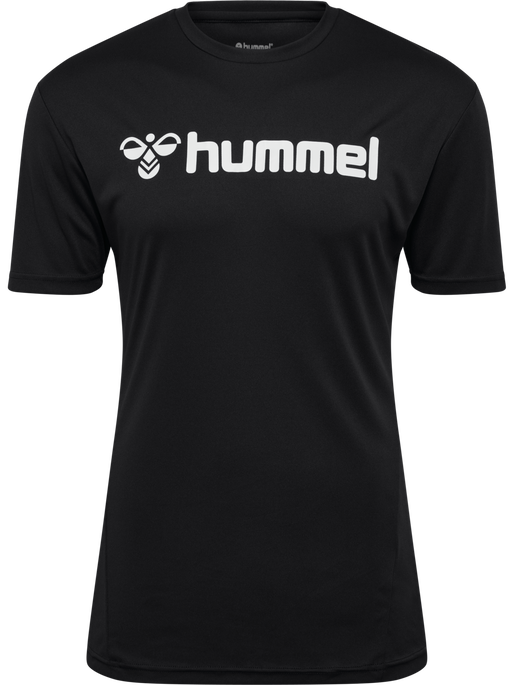 hmlLOGO JERSEY S/S, BLACK, packshot