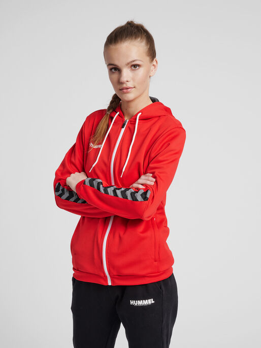 hummel AUTHENTIC HOODIE WOMAN - TRUE RED hummel.net