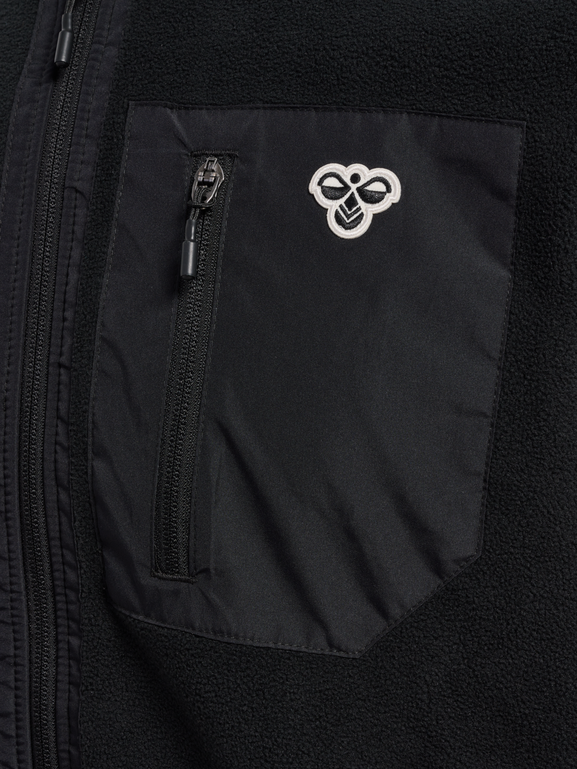 hmlFLEECE ZIP JACKET BEE, BLACK, packshot