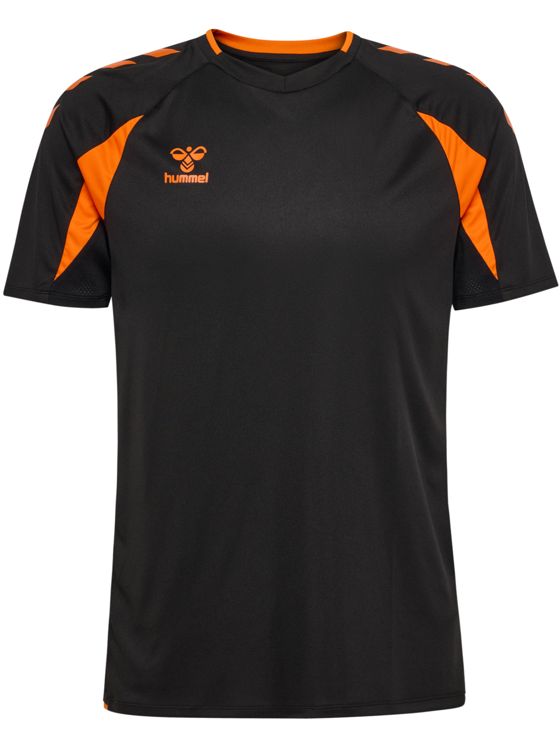 hmlCORE 2.0 JERSEY S/S, BLACK/ORANGE TIGER, packshot