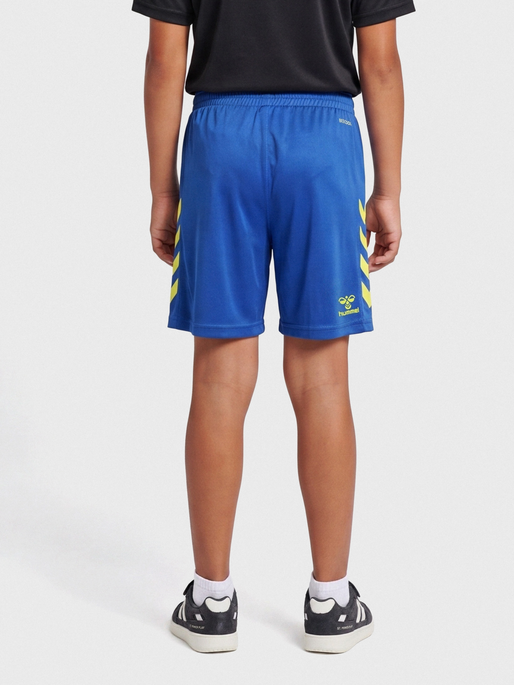 hmlCORE XK POLY SHORTS KIDS, TRUE BLUE/BLAZING YELLOW, model