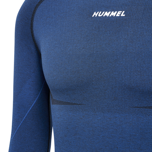 hmlTE MIKE SEAMLESS T-SHIRT L/S, INSIGNIA BLUE, packshot