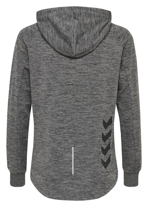 hmlSELBY HOODIE, DARK GREY MELANGE, packshot