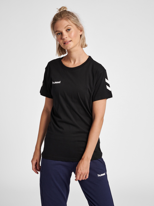 hummel GO COTTON T-SHIRT WOMAN S/S - BLACK