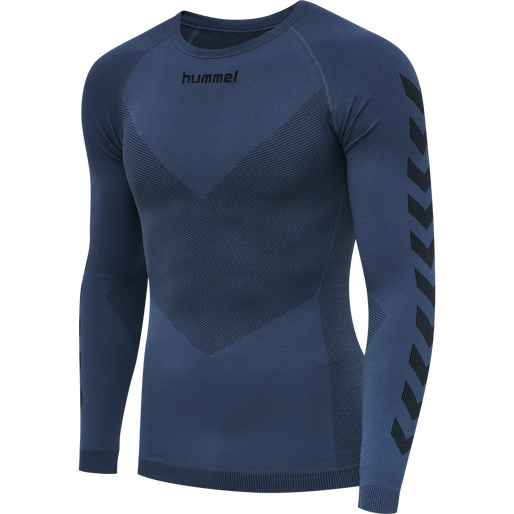 HUMMEL FIRST SEAMLESS JERSEY L/S , DARK DENIM, packshot