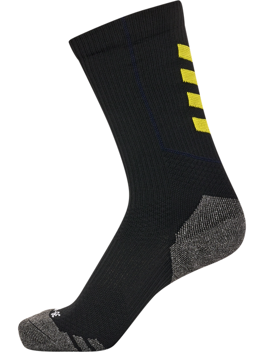 hmlPRO TRAINING SOCKS LOW, BLACK/BLAZING YELLOW, packshot