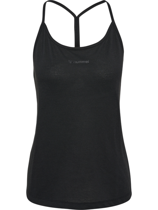 hmlMT VANJA STRAP TANKTOP, BLACK hmlMT VANJA STRAP TANKTOP, BLACK, packshot