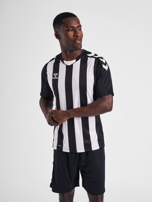 hummel CORE XK STRIPED JERSEY S/S - BLACK | hummel.net