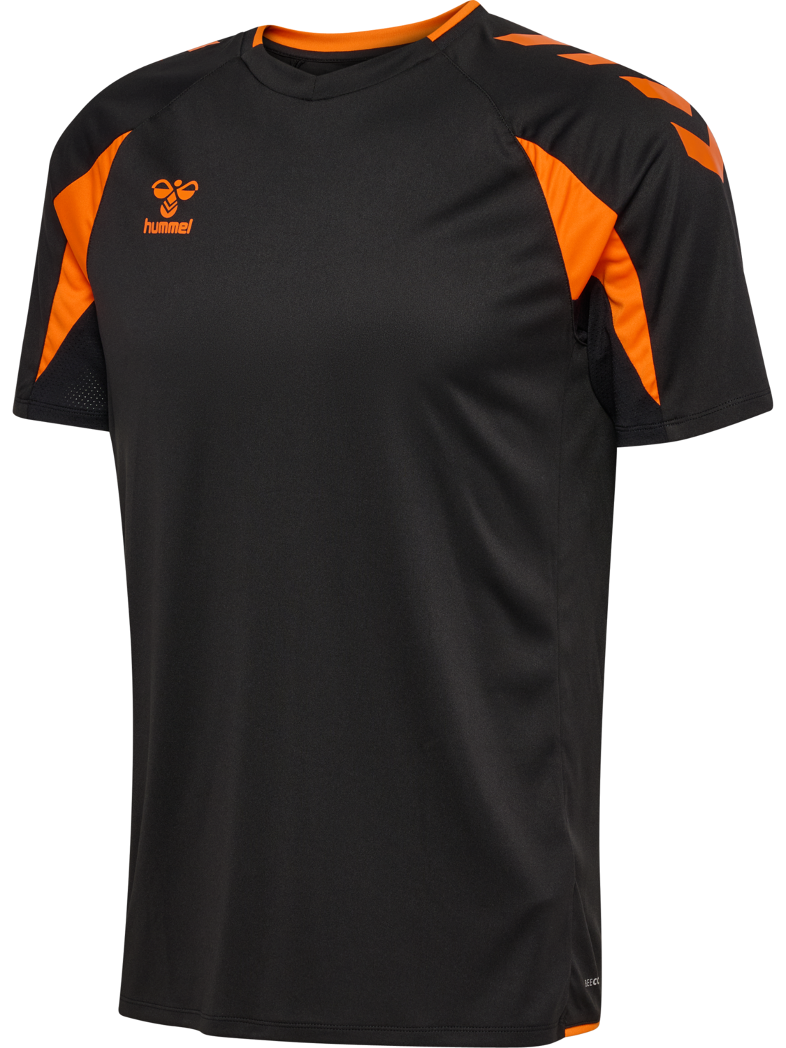 hmlCORE 2.0 JERSEY S/S, BLACK/ORANGE TIGER, packshot