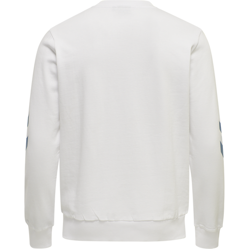 hmlLEGACY SWEATSHIRT, WHITE/DEEP WATER, packshot