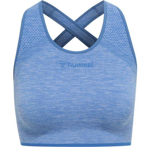 hmlMT UNA SEAMLESS SPORTS TOP, MARINA MELANGE, packshot