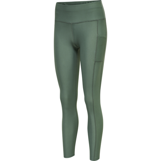 hmlTE TOLA HIGH WAIST TIGHTS, LAUREL WREATH, packshot