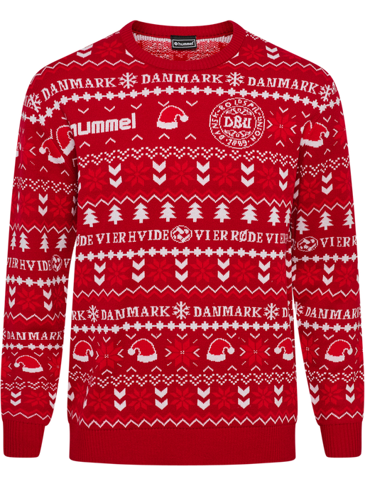 DBU FAN 25 CHRISTMAS SWEATER, TANGO RED, packshot