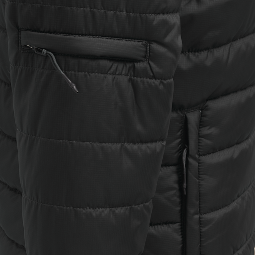 hmlNORTH QUILTED HOOD JACKET WOMAN, BLACK/ASPHALT hmlNORTH QUILTED HOOD JACKET WOMAN, BLACK/ASPHALT, packshot