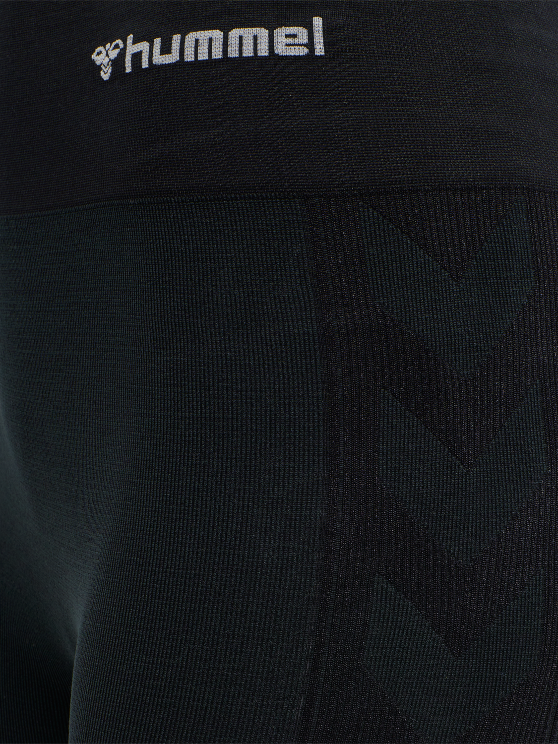 hmlCLEA SEAMLESS MID WAIST TIGHTS, BLACK MELANGE, packshot