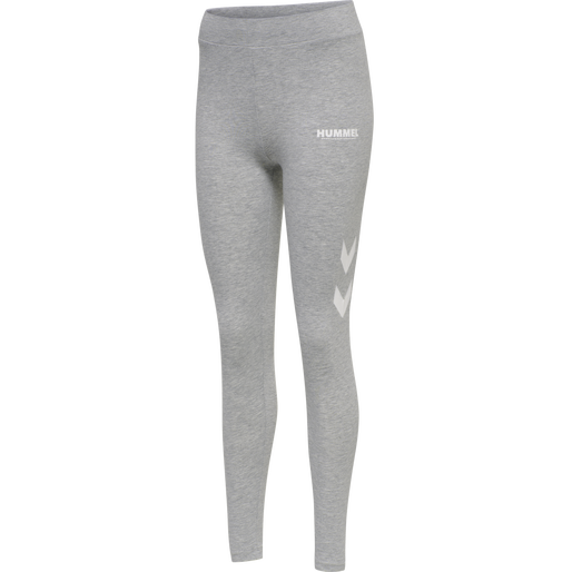 hmlLEGACY WOMAN HIGH WAIST TIGHTS, GREY MELANGE, packshot