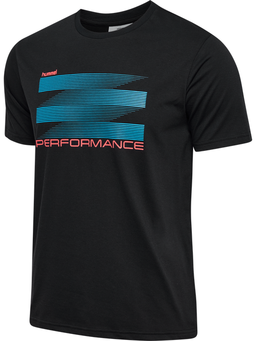hmlPULSE GRAPHIC T-SHIRT S/S, BLACK hmlPULSE GRAPHIC T-SHIRT S/S, BLACK, packshot