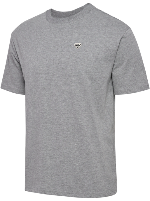 hmlLOOSE T-SHIRT BEE S/S, GREY MELANGE, packshot