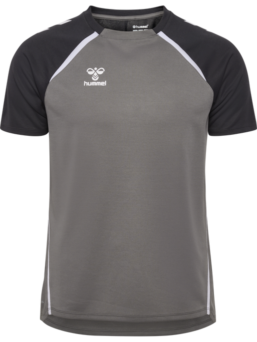 hmlLEAD 2.0 JERSEY S/S, STEEL GRAY/ASPHALT, packshot