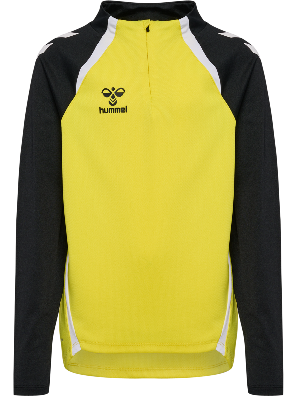 hmlLEAD 2.0 HALF ZIP KIDS, BLAZING YELLOW/BLACK, packshot