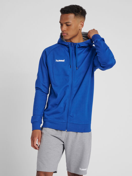 HOODIE GO hummel ZIP COTTON - TRUE BLUE