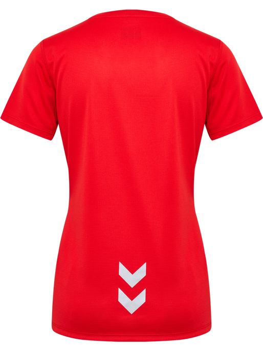 hmlRUN JERSEY S/S WOMAN, TANGO RED, packshot