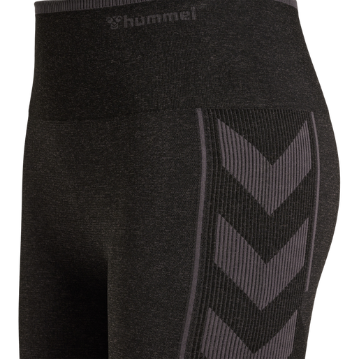 hmlMT ENERGY SEAMLESS HW TIGHTS, BLACK/ASPHALT MELANGE hmlMT ENERGY SEAMLESS HW TIGHTS, BLACK/ASPHALT MELANGE, packshot