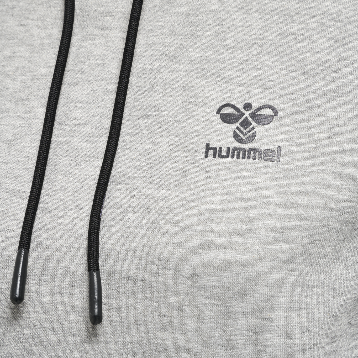 hmlOFFGRID HOODIE WO, GREY MELANGE/FORGED IRON, packshot